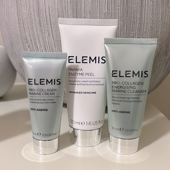 Elemis Pro-Collagen Cleanser Cream & Papaya Enzyme Peel Skincare Bundle